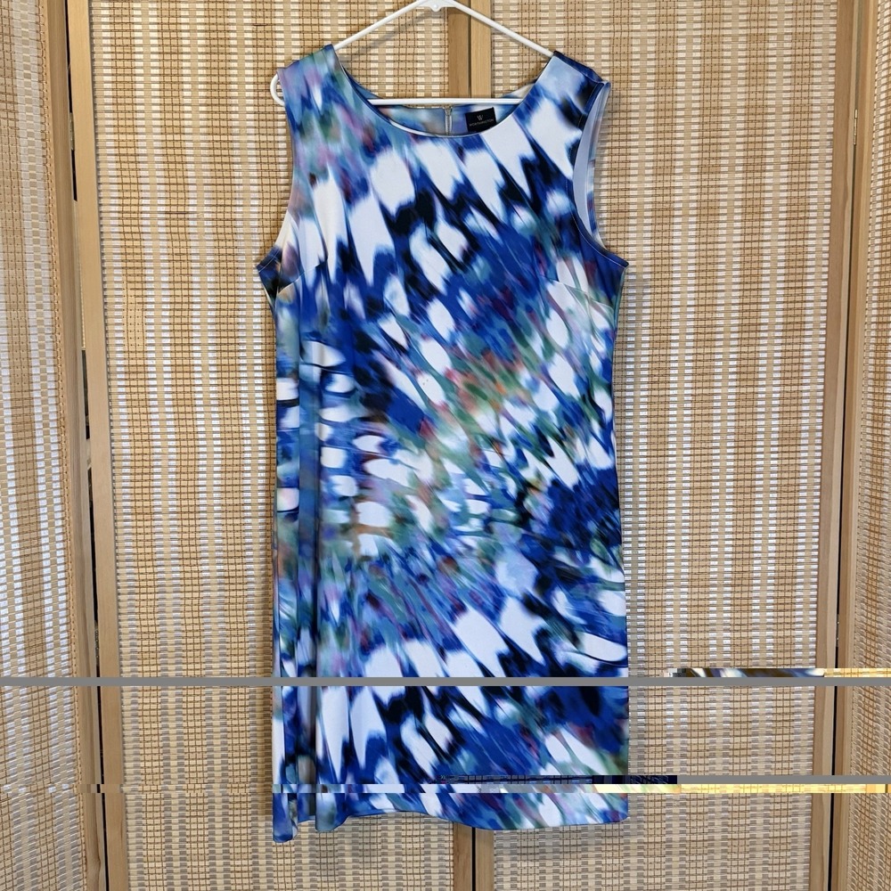 Worthington Womens XL‎ Dress Sleeveless Shift Lagenlook Artsy Boho Y2K Party